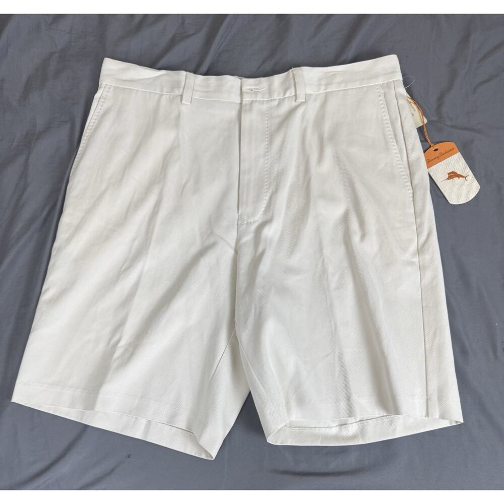 Tommy Bahama St Thomas FF Shorts Men’s 35 (36) Coastal Twill Off White Silk NWT